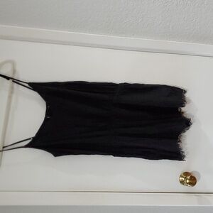 Express NWT black romper stretch waist adjustable shoulder straps women M